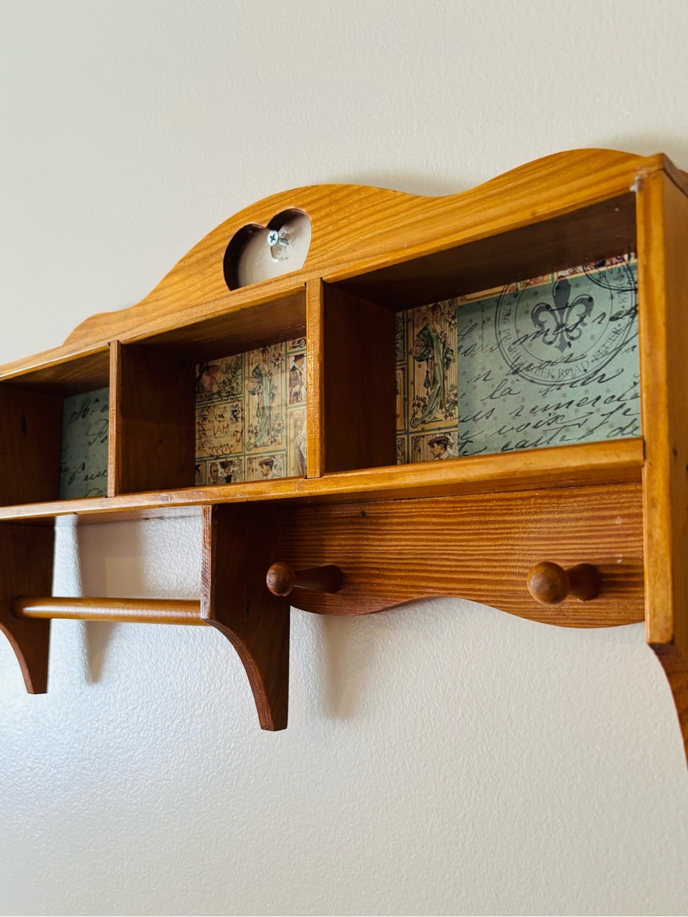 Vintage Wood Wall Shelf - Picture 9 of 9
